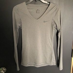 Gray Nike dry fit long sleeve